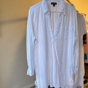 J.Crew White Eyelet coverup (Size XL)